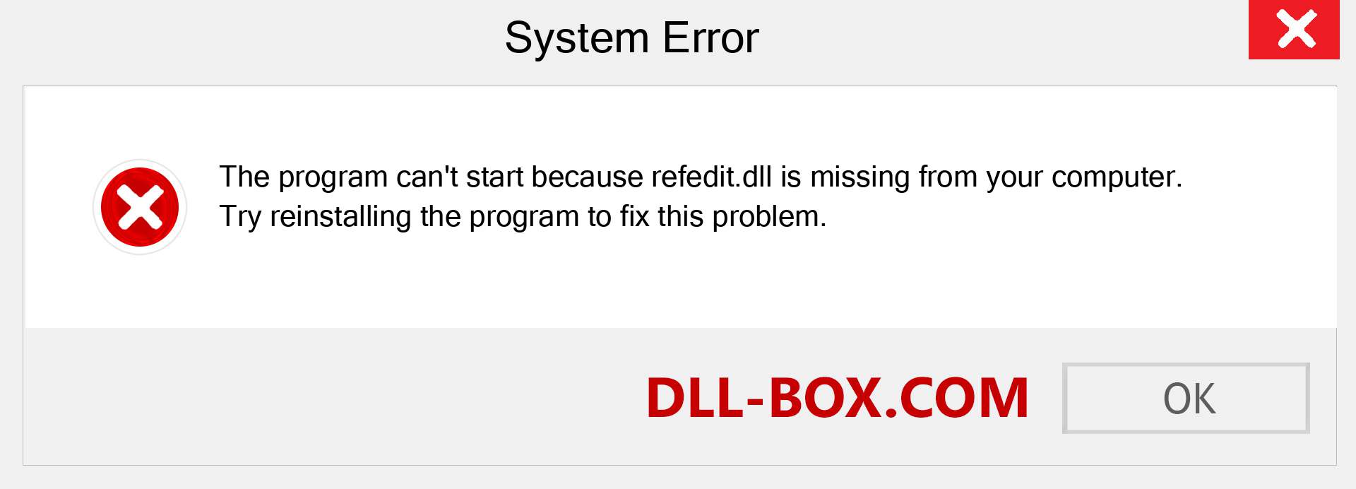  refedit.dll file is missing?. Download for Windows 7, 8, 10 - Fix  refedit dll Missing Error on Windows, photos, images